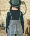 子供服 女の子 千鳥柄＆チェック柄 重ね着風 ペプラムTシャツ ブラック(00) モデル画像2
