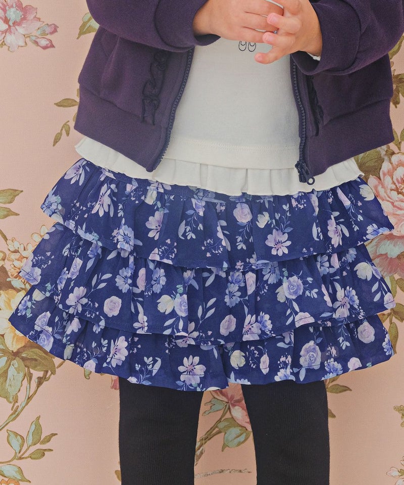 プチプラベビー服ならmoononnonがおすすめ！ストライプ柄 リボン付 キュロットパンツ