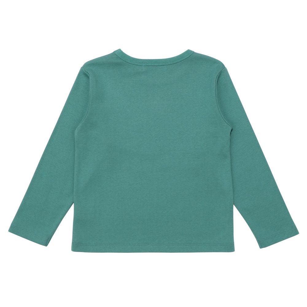 ベビー服 男の子 ロゴ 恐竜 刺繍 くすみカラー かっこいい おしゃれ ティーシャツ トドラー キッズ グリーン(08) 背面