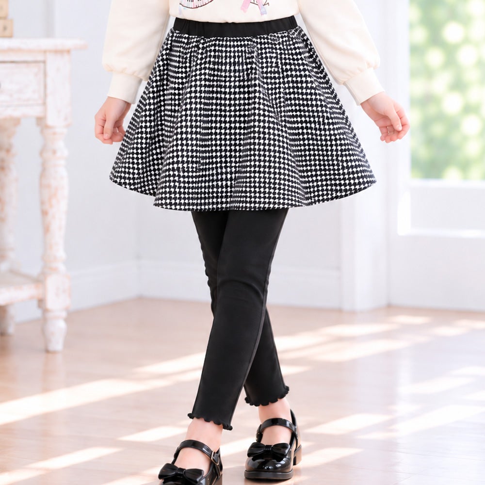 ベビー服 女の子 千鳥柄 10分丈 スカッツ