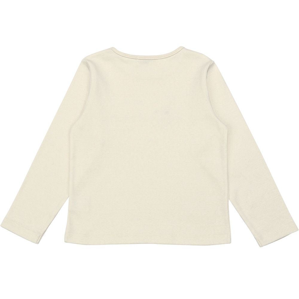 子供服 女の子 女の子モチーフ 音符ピアノプリント Tシャツ オフホワイト(11) 背面