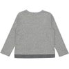 子供服 男の子 裾フェイクレイヤード ロゴプリントTシャツ 杢ｸﾞﾚｰ(92) 背面