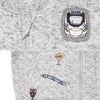 ベビー服 男の子 キッズ キッズファッション パーカー キルティング 電車 乗り物 ワッペン ファスナー ポケット アウター 杢ｸﾞﾚｰ(92) デザインポイント2