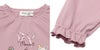 子供服 女の子 ティーカップ ＆ スイーツ ロゴ 刺繍 袖フリル Tシャツ ピンク(02) デザインポイント2