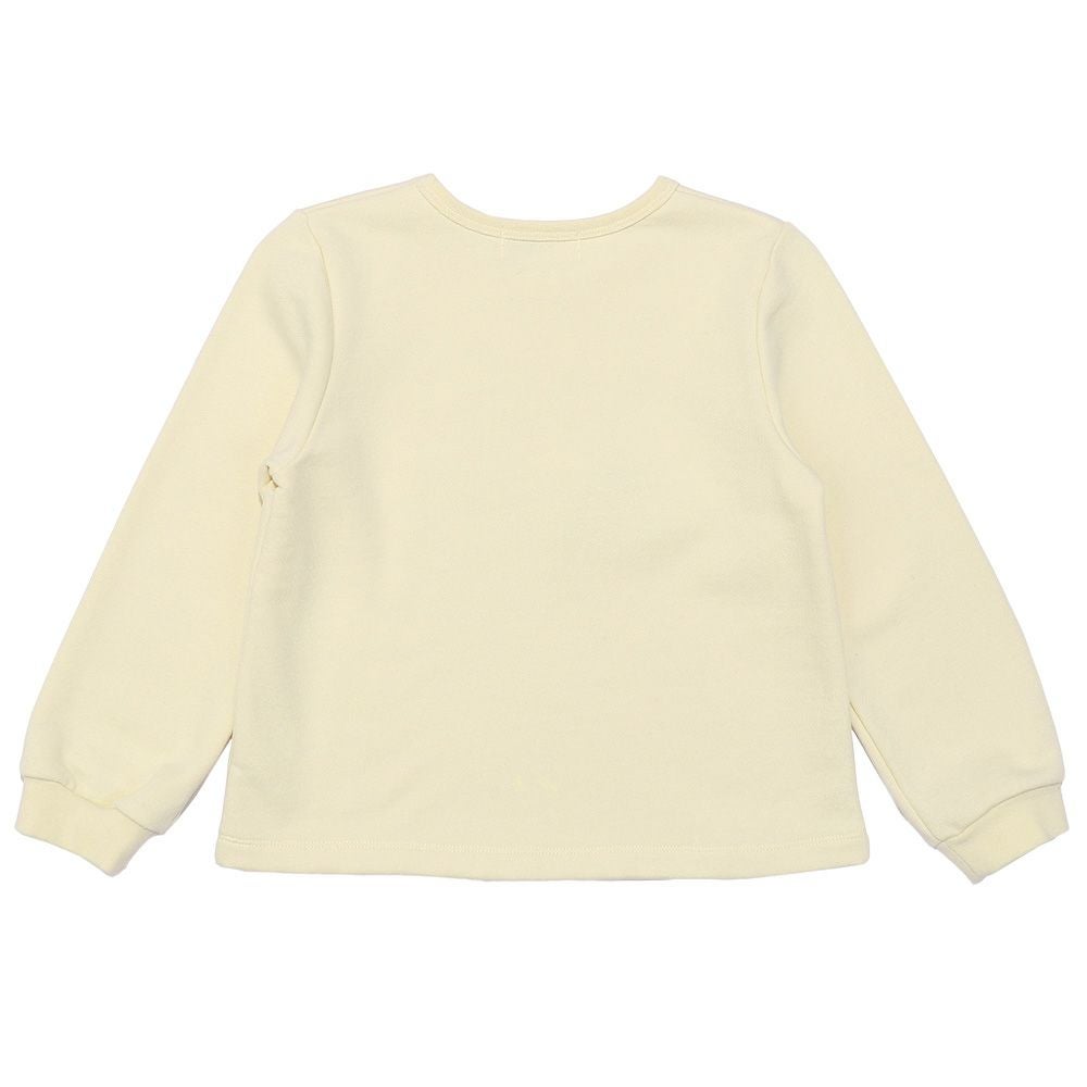 子供服 女の子 女の子モチーフ ロゴ プリント裏毛 トレーナー アイボリー(12) 背面