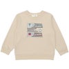 ベビー服 男の子 電車ワッペン＆プリント 乗り物シリーズ裏毛トレーナー ベージュ(51) 正面