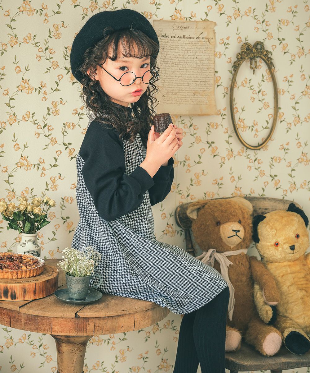 TIME SALE】千鳥柄 音符刺繍 ワンピース｜ベビー・子供服 通販