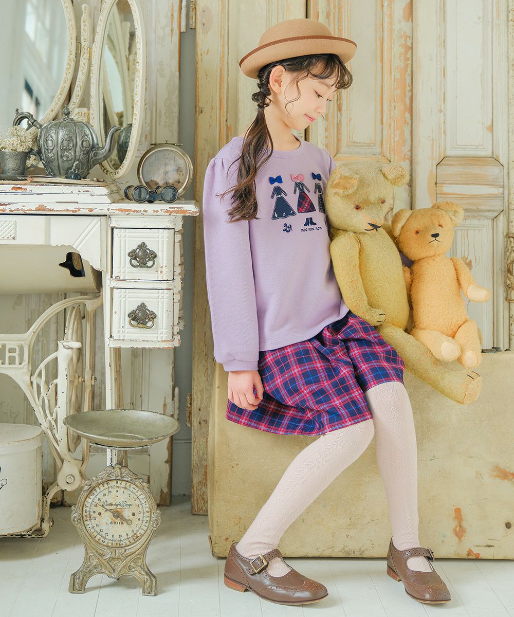 ワンピースアップリケ オリジナルチェック トレーナー｜ベビー・子供服