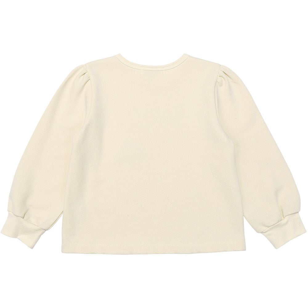 子供服 女の子 リボン ドレス 音符 ロゴプリント トレーナー アイボリー(12) 背面