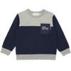 子供服 男の子 ロゴ刺繍 ポケット トレーナー ネイビー(06) 正面
