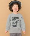 ベビー服 男の子 飛行機 ロゴプリント トレーナー ブラック(00) モデル画像アップ