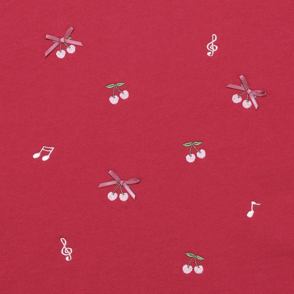 さくらんぼ 音符 刺繍 リボン トレーナー｜ベビー・子供服 通販