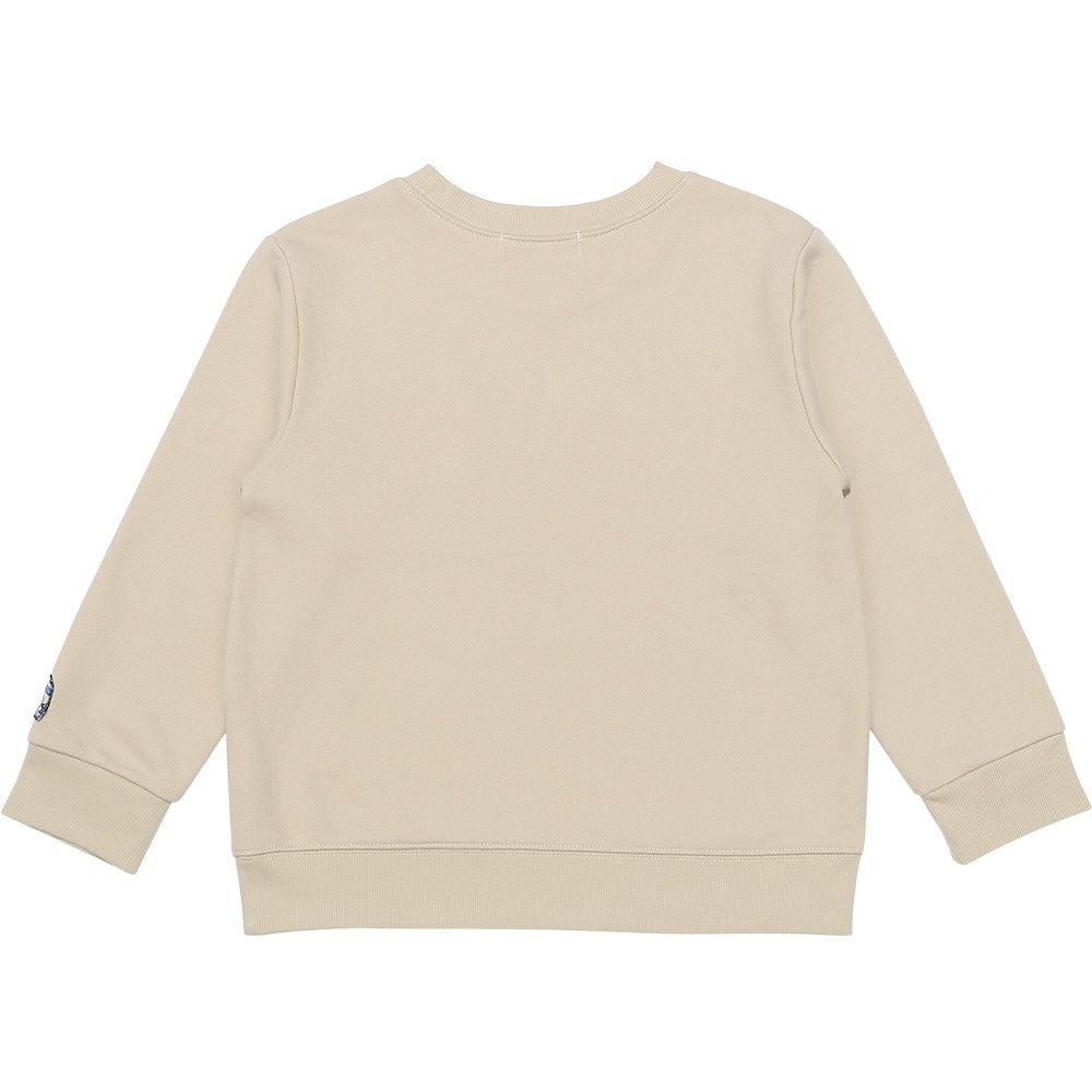 ベビー服 男の子 乗り物 電車 トンネル ポケット ロゴプリント トレーナー ベージュ(51) 背面