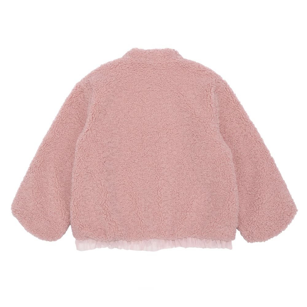 ベビー服 女の子 ボアジャケット コート ピンク(02) 背面