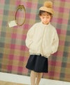 ベビー服 女の子 ボアジャケット コート アイボリー(12) モデル画像3