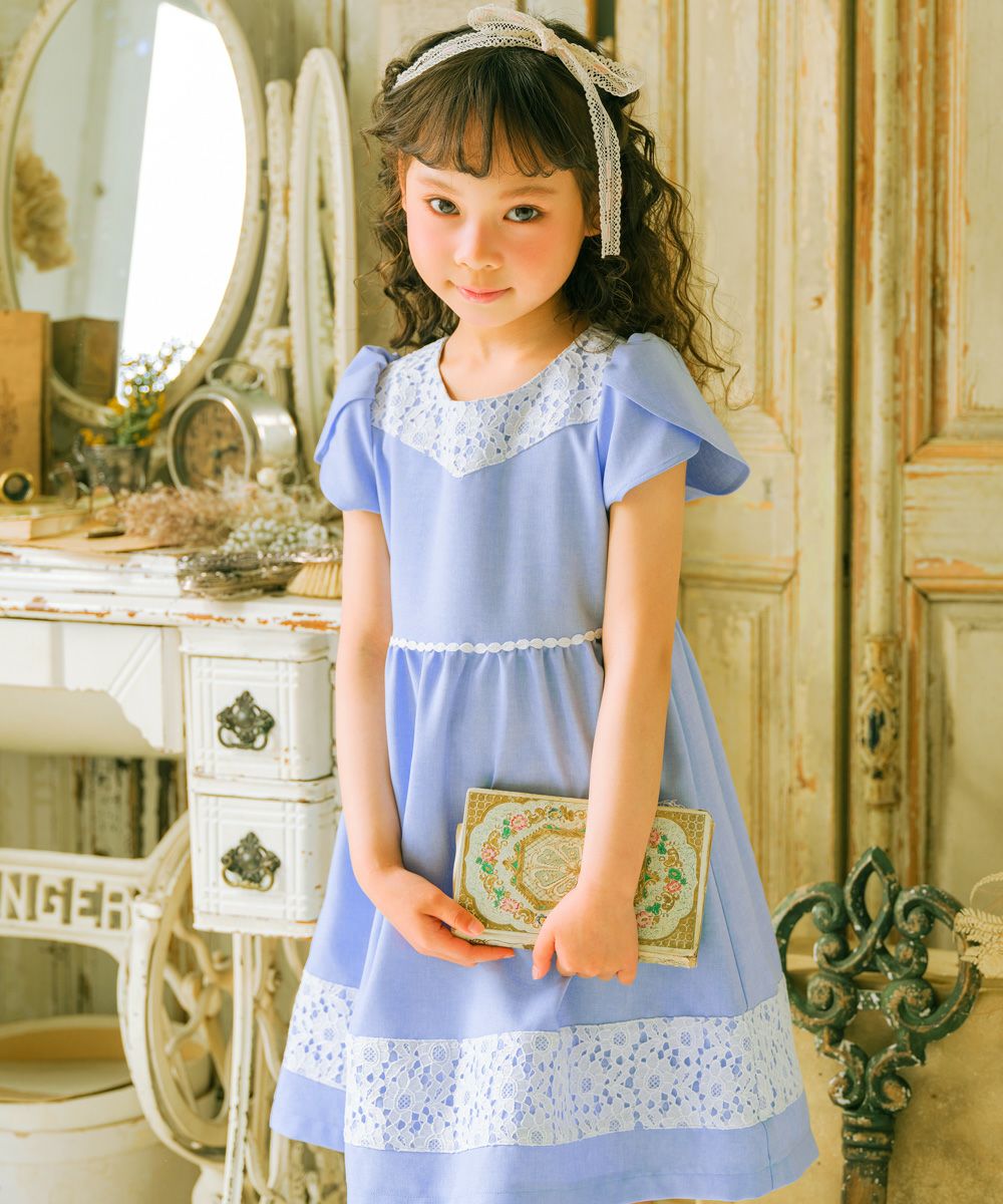 レース花柄ワンピース 日本製 花柄 レース ワンピース｜ベビー・子供服 通販 moononnon むー