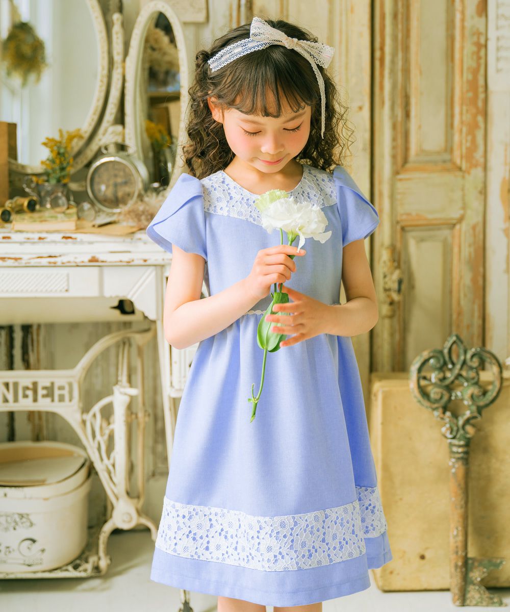 花柄レースワンピース TIME SALE】日本製 花柄 レース ワンピース｜ベビー・子供服 通販