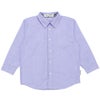 子供服 男の子 チェック柄切り替え ボタン シャツ ブルー(61) 正面