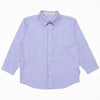 子供服 男の子 チェック柄切り替え ボタン シャツ ブルー系(63) 正面
