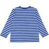 ベビー服 男の子 綿100％ ボーダー ロゴ ポケットつき Tシャツ ブルー(61) 背面