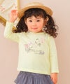 ベビー服 女の子 こども 子ども かわいい ピアノ 音符 ロンT ロンt ロンティー コットン コットン100％ イエロー(04) モデル画像1