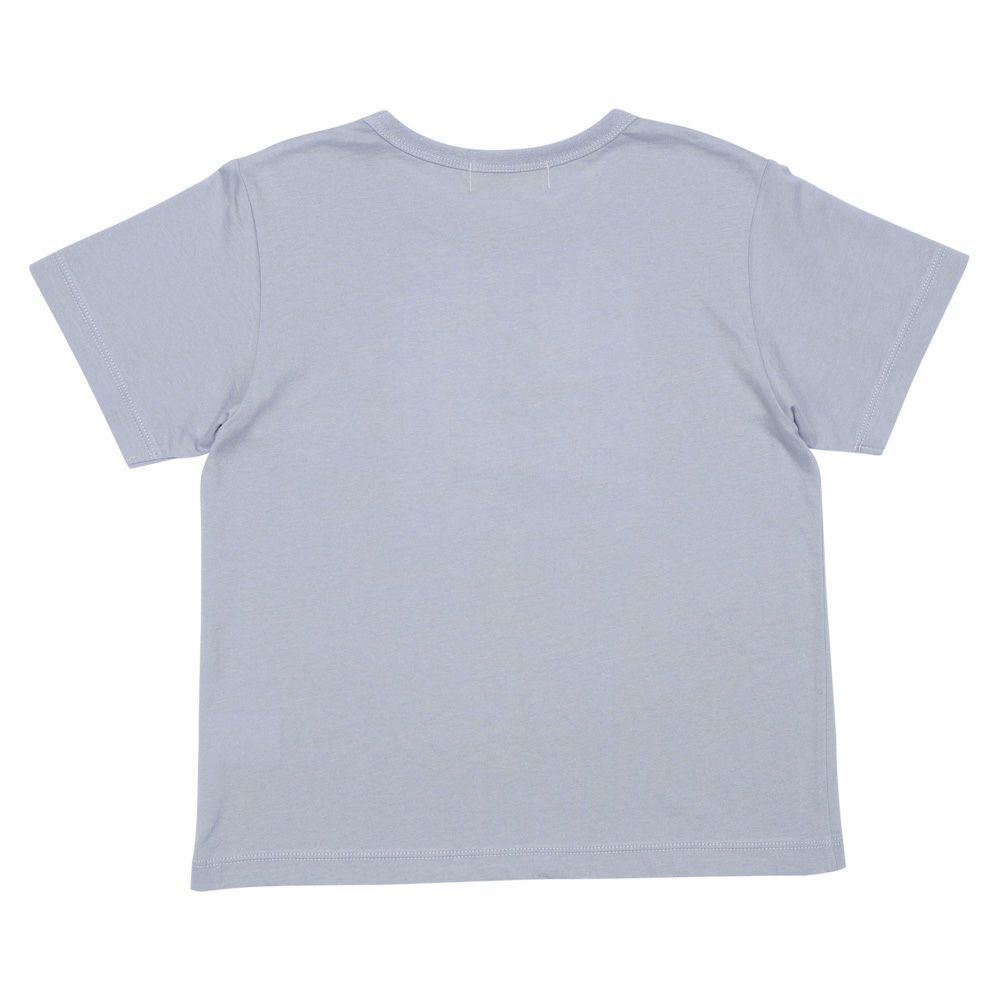 ベビー服 男の子 綿100％ ロゴ ヨット 刺繍 Tシャツ ブルー(61) 背面