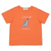 ベビー服 男の子 綿100％ 恐竜 刺繍 ロゴ Tシャツ オレンジ(07) 正面