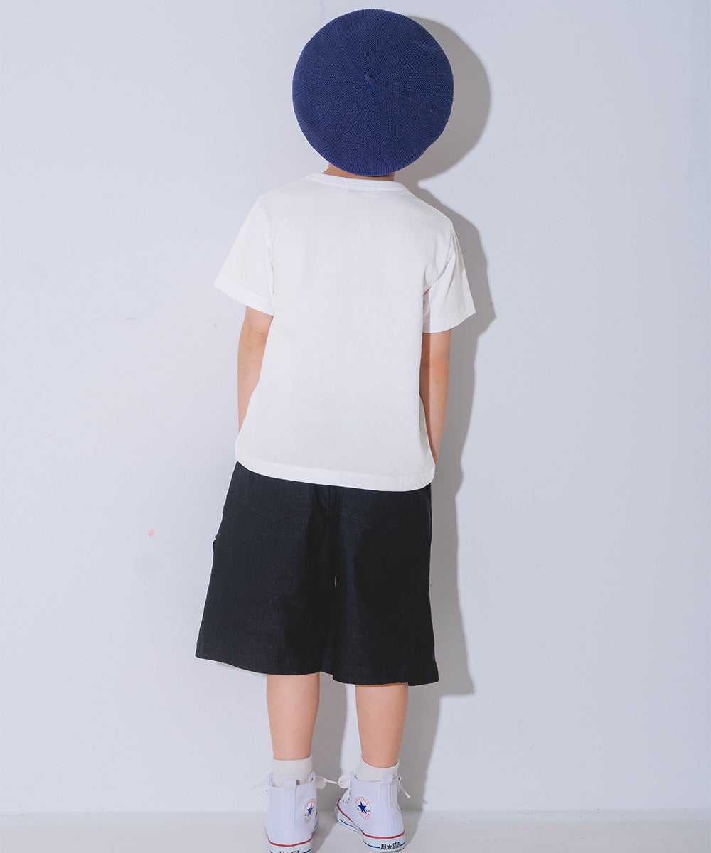 ベビー服 男の子 子ども服 こども キッズ 綿100％ コットン ヘリコプター ワッペン ティーシャツ オフホワイト(11) モデル画像3