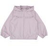 子供服 女の子 フード取り外し可能 フリル パーカー パープル(91) 正面