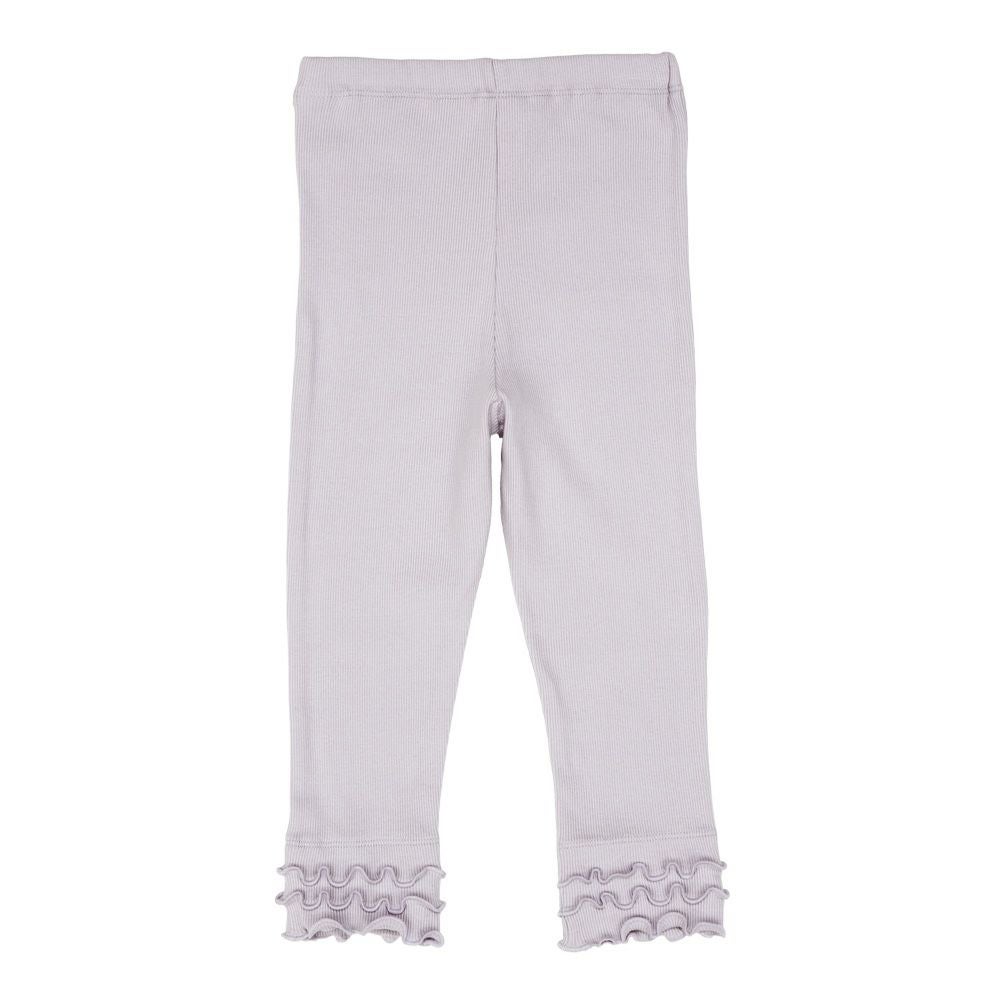 ベビー服 女の子 子ども服 こども キッズ ジュニア 小学生 通学 ストレッチ のびのび リブ 7分丈レギンス パープル(91) 背面