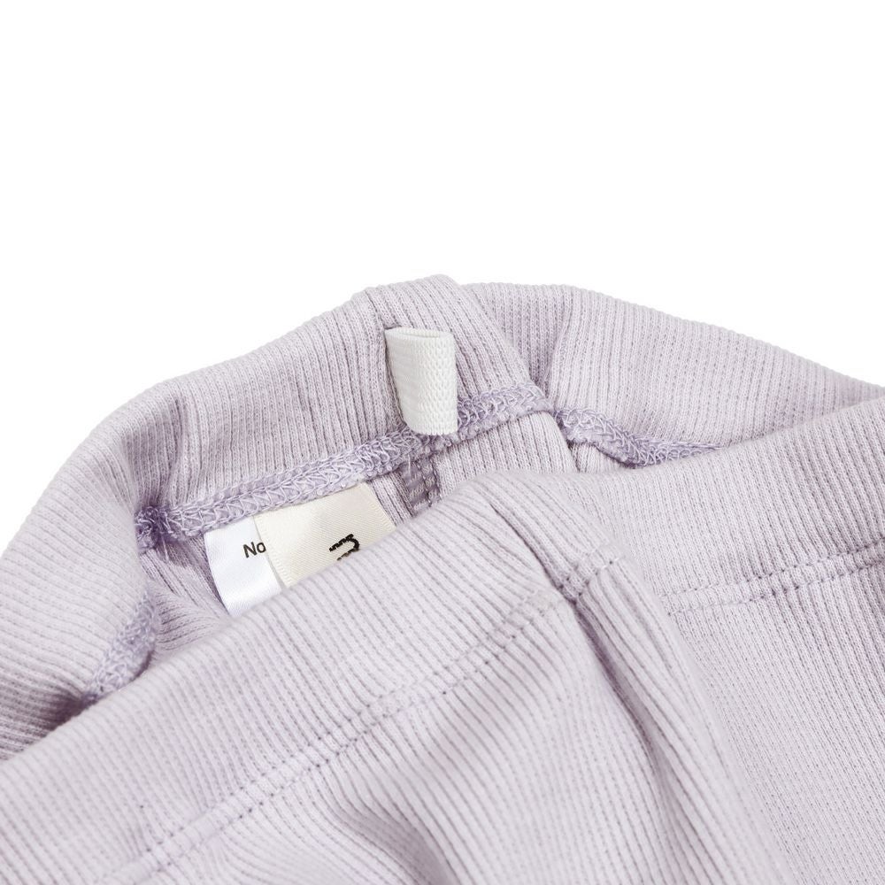 ベビー服 女の子 子ども服 こども キッズ ジュニア 小学生 通学 ストレッチ のびのび リブ 7分丈レギンス パープル(91) デザインポイント2