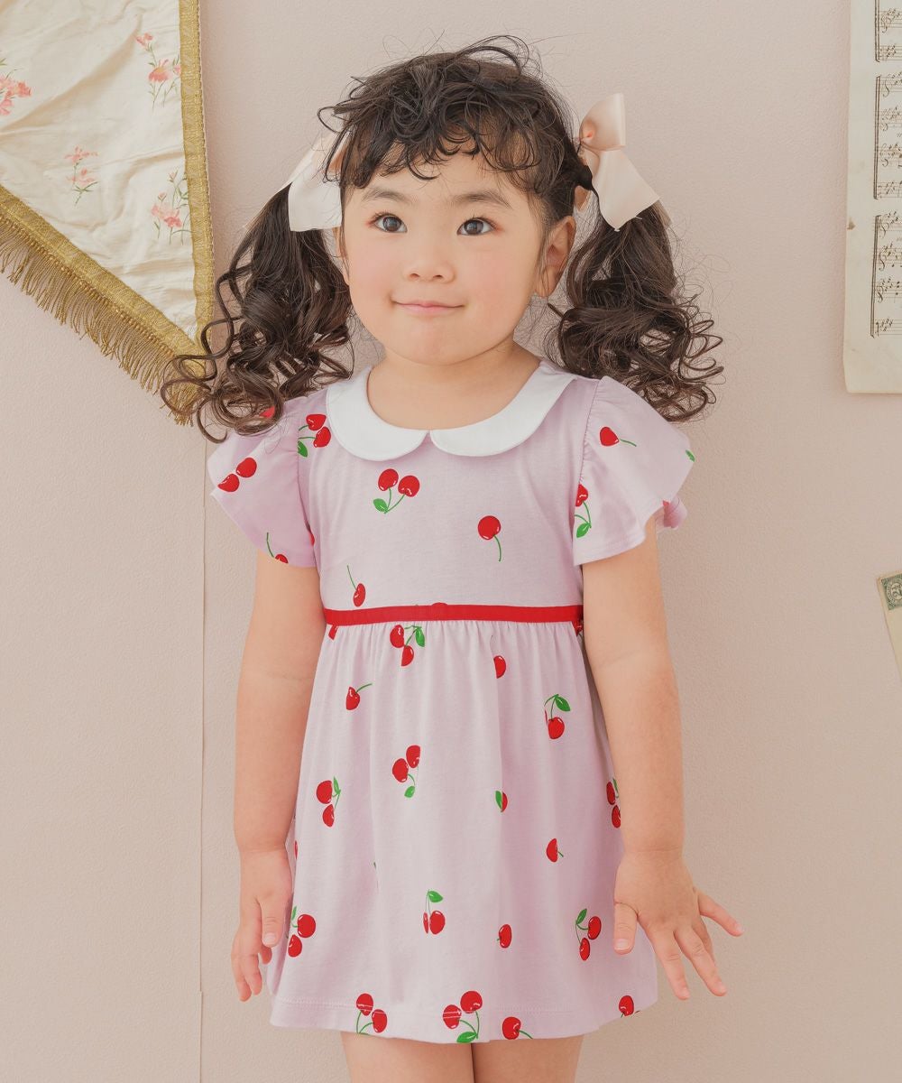 襟付き さくらんぼ ワンピース｜ベビー・子供服 通販 moononnon むー