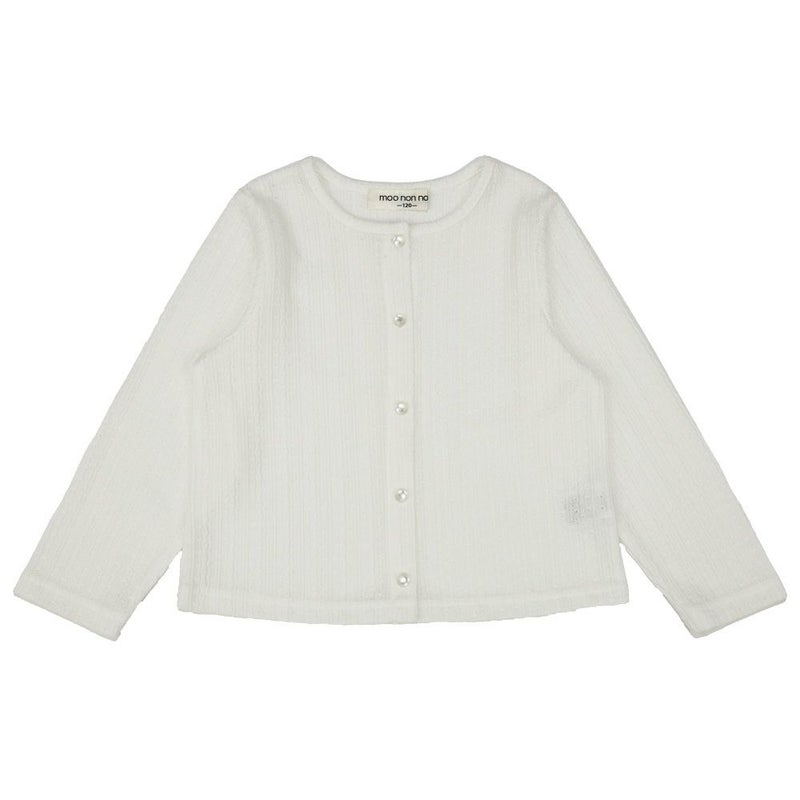 綿100％ハート柄カーディガン