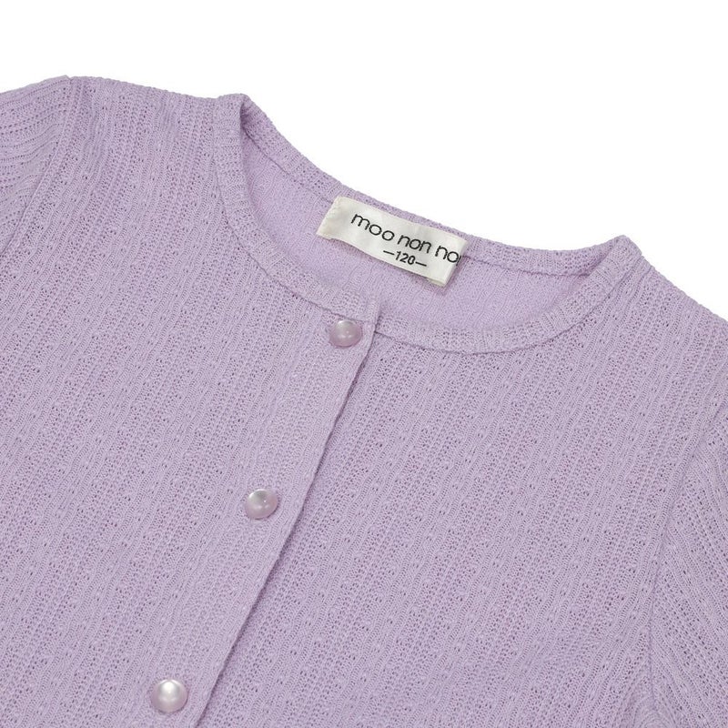 綿100％ハート柄カーディガン