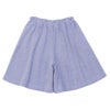 子供服 女の子 ストライプ柄 ボタン ウエストゴム 音符 刺繍 キュロットパンツ ブルー(61) 背面