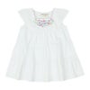 ベビー服 女の子 お花 刺繍  Aライン ワンピース オフホワイト(11) 正面