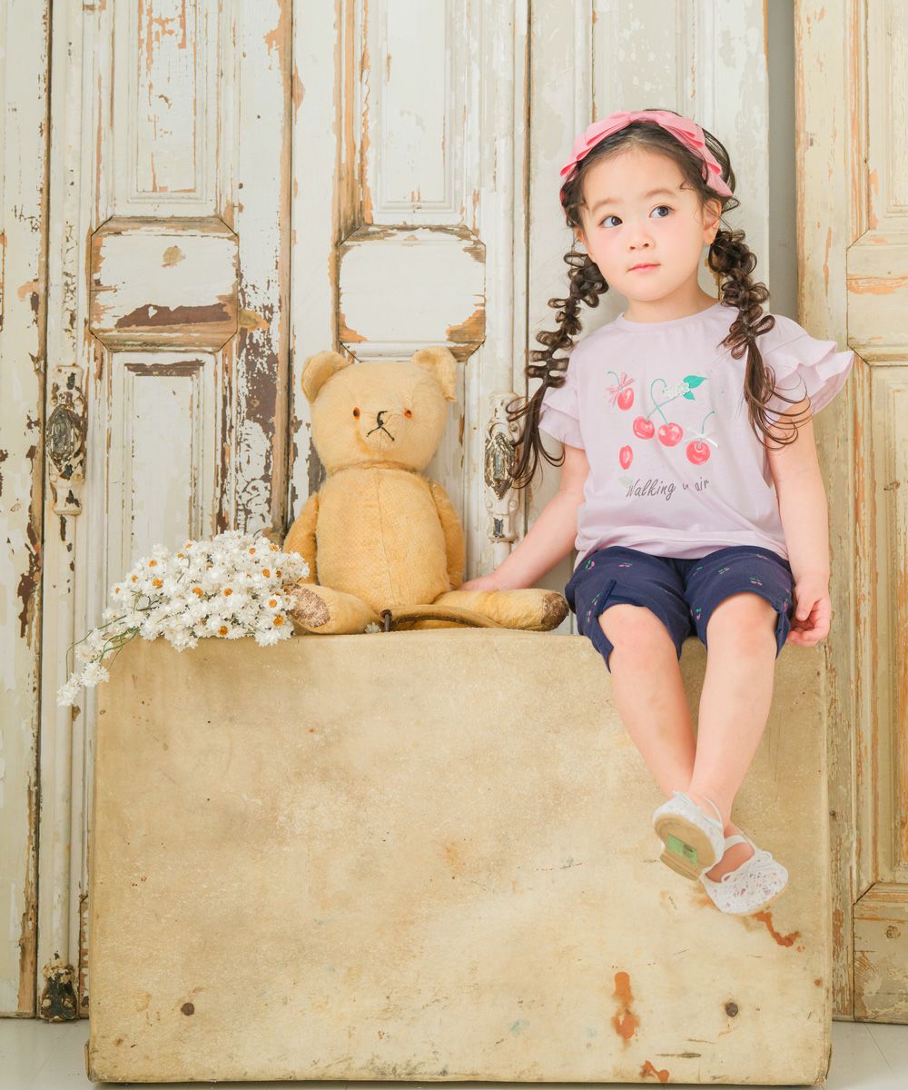 さくらんぼ柄 プリント パンツ｜ベビー・子供服 通販 moononnon むー