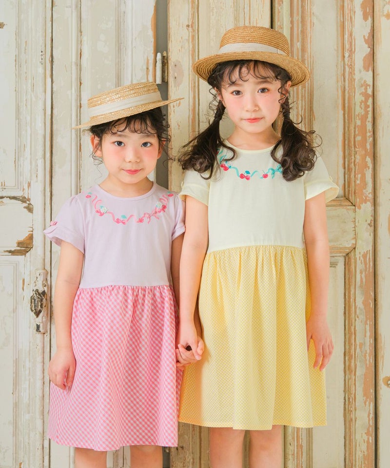 綿100%襟付きワンピース