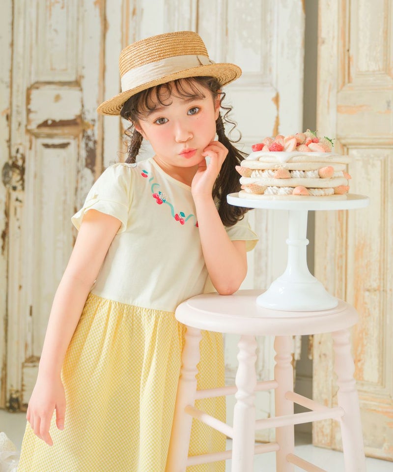 綿100％襟付きワンピース