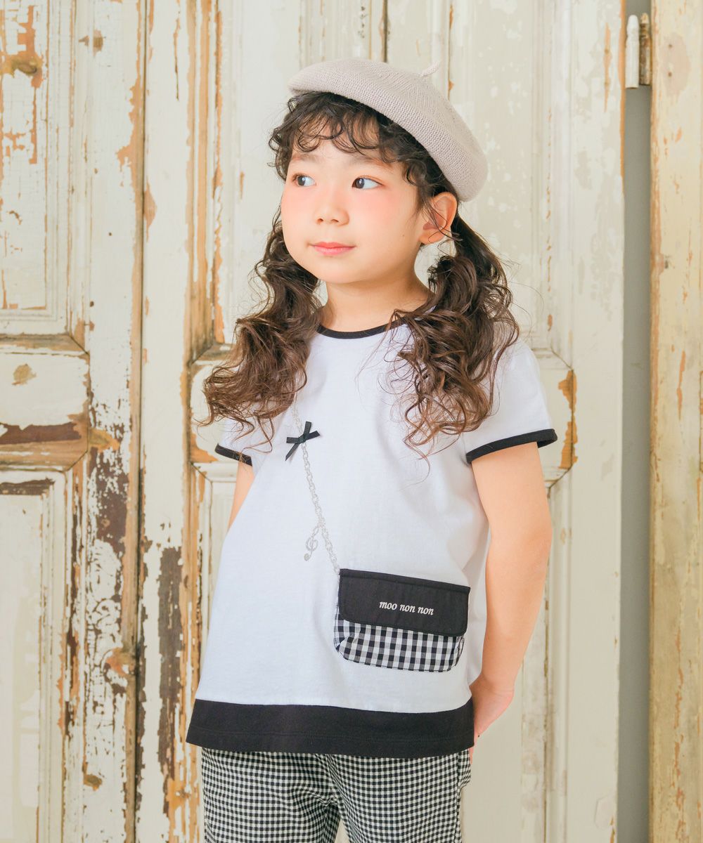 アウトレットセール春夏 80cm限定】綿100％ リボン付き ポシェット風 T