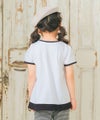 ベビー服 女の子 綿100％ リボン付き ポシェット風 Tシャツ オフホワイト(11) モデル画像2