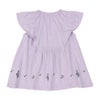 子供服 女の子 綿100％ 音符 リボン付き Aライン Tシャツ パープル(91) 背面