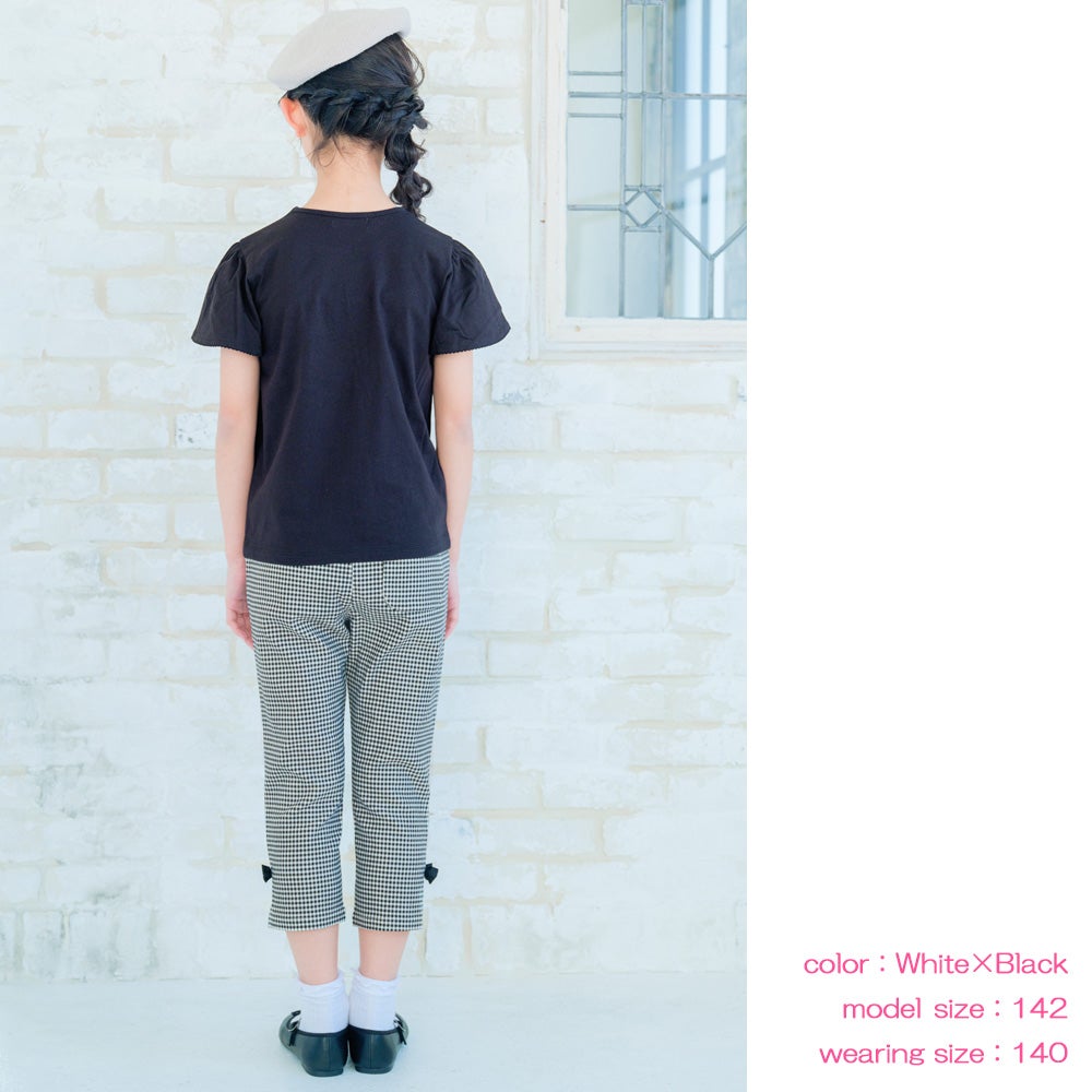 ストレッチ素材 ギンガムチェック柄 7分丈パンツ｜ベビー・子供服