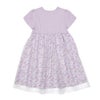 ベビー服 女の子 花柄 チュール ドッキングワンピース パープル(91) 背面