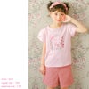 ベビー服 女の子 綿100％ お花 プリント チューリップ袖 Tシャツ