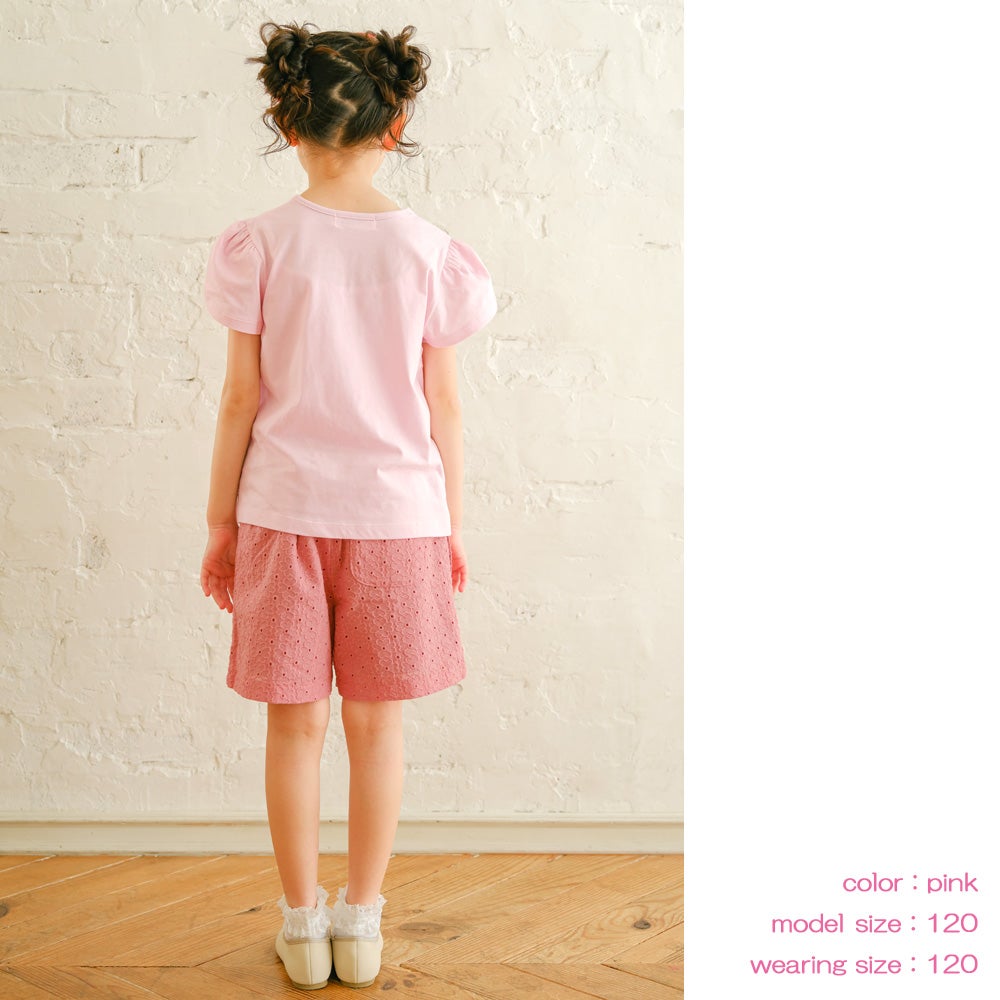 ベビー服 女の子 綿100％ お花 プリント チューリップ袖 Tシャツ