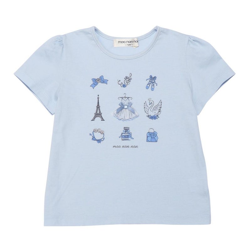 綿100％貝殻モチーフTシャツ