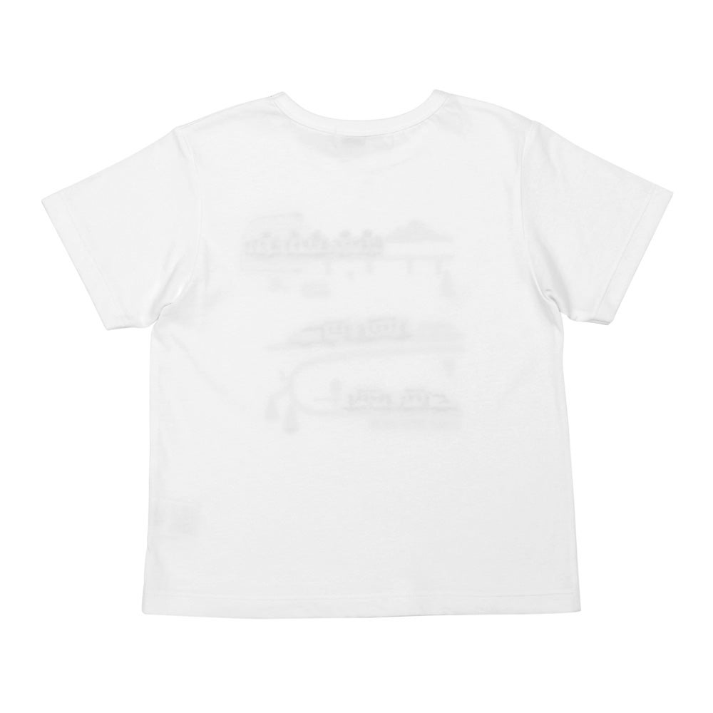 ベビー服 男の子 子ども服 こども キッズ 綿100％ コットン 電車 ワッペン ティーシャツ カットソー 半そで オフホワイト(11) 背面