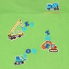 ベビー服 男の子 働く車 刺繍ワッペン Tシャツ グリーン(08) デザインポイント1