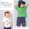 ベビー服 男の子 子ども服 こども キッズ 綿 コットン 働く車 ロゴ 刺繍 チェック柄 切り替え ティーシャツ